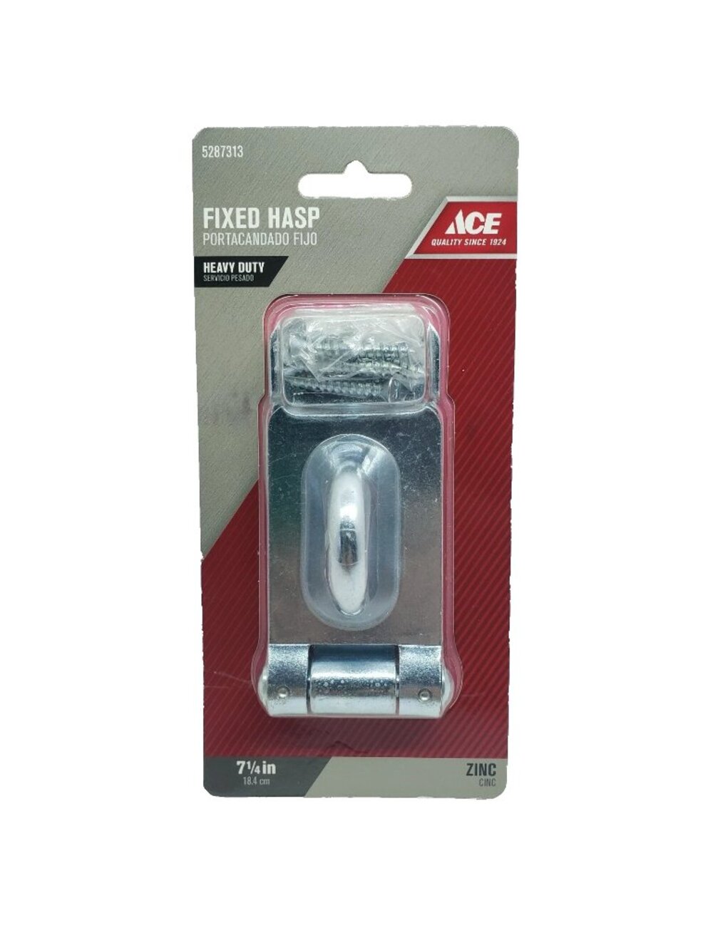 ACE Fixed Hasp HEAVY DUTY 7-1/4" Zinc Plated #5287313